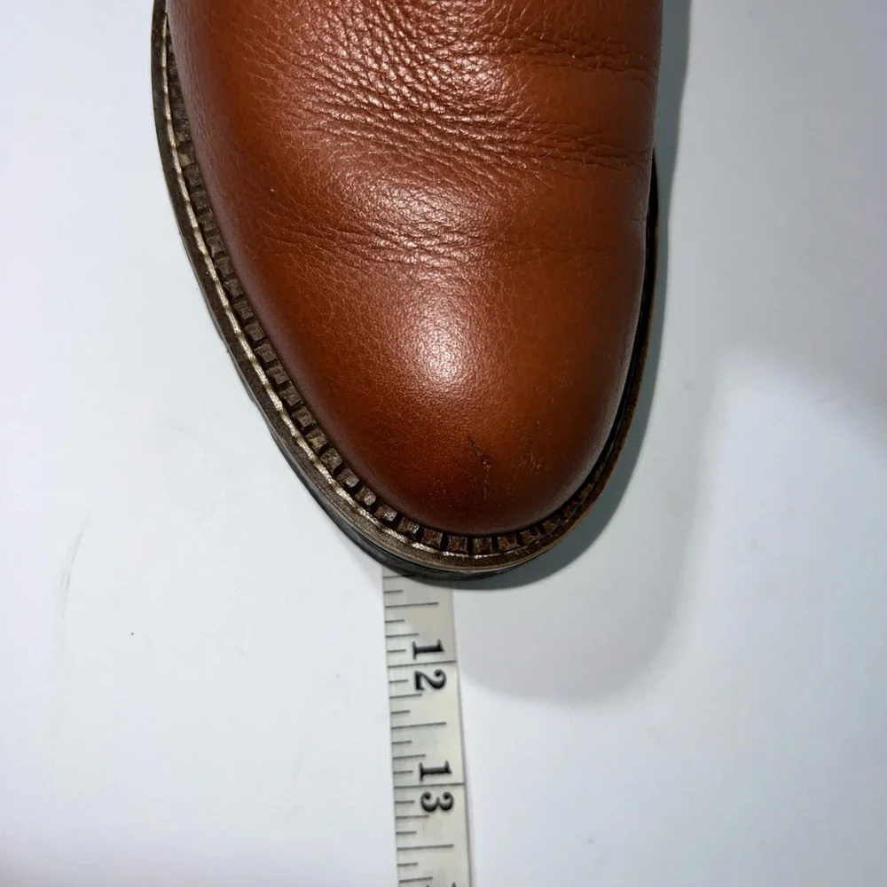 Nordstrom Rack Brown Man Leather Elastic Waterproof Round Toe Ankle Boot